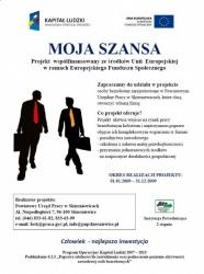 plakat projektu Moja Szansa 2009