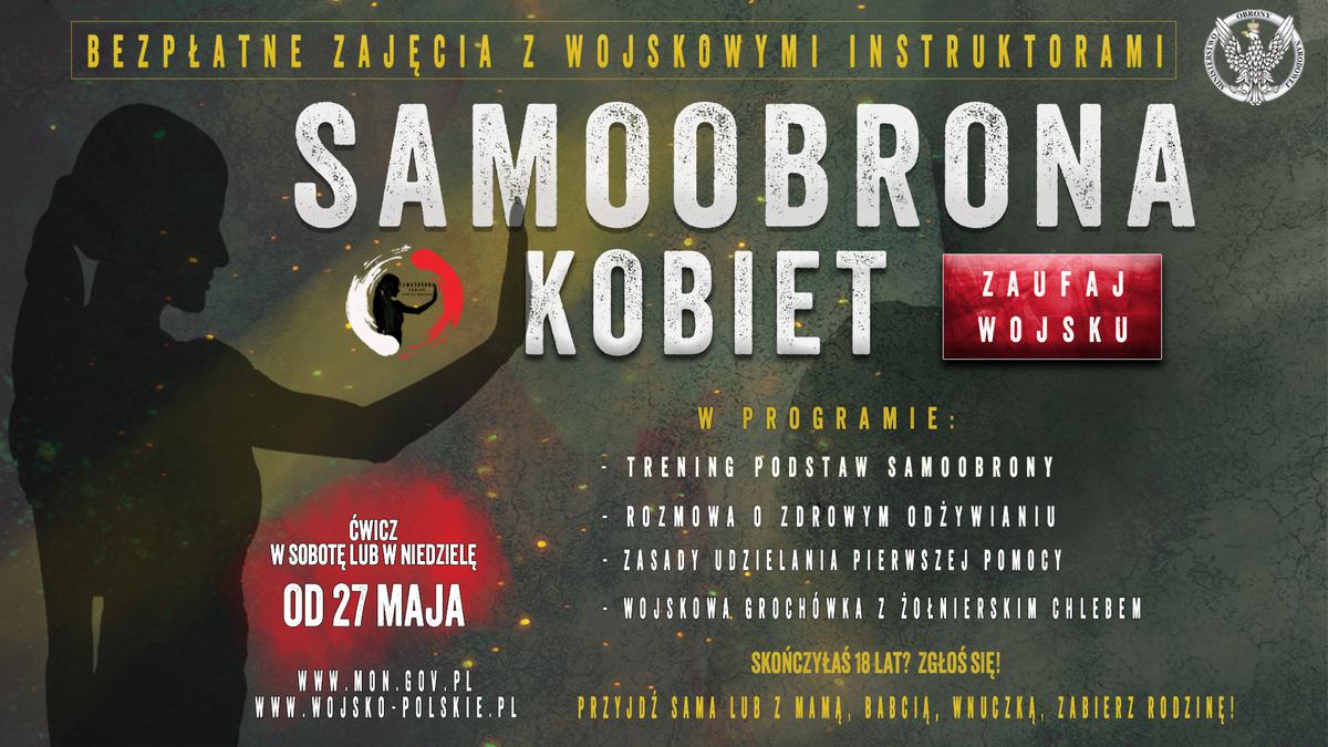 Plakat programu Samoobrona kobiet